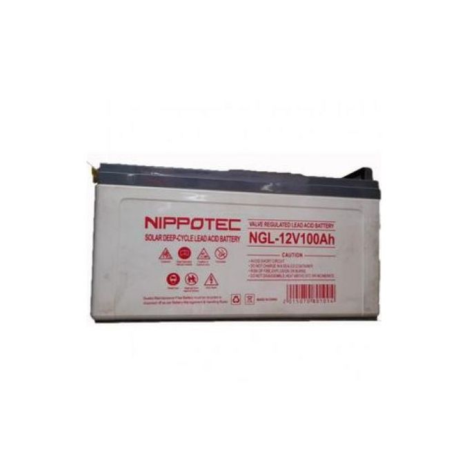 1 - 2021-07-06T085316.604 Nippotec Solar Deep Cycle Lead Acid Battery NGL-12V 100Ah - Image 1